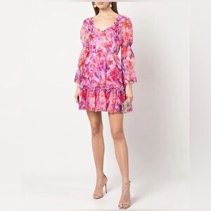 Marchesa Notte midi/mini dress - Flora